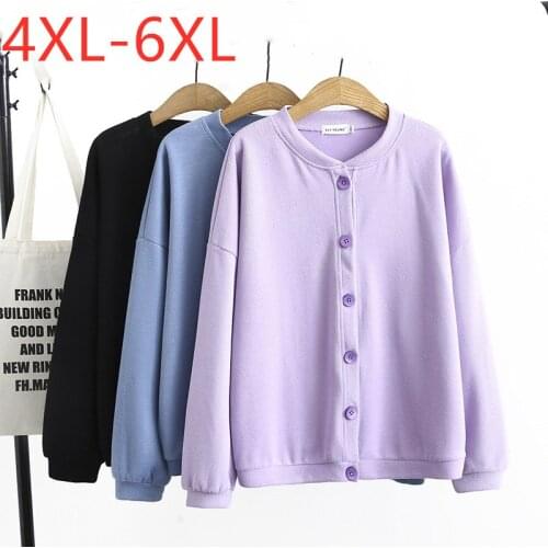 New ladies autumn winter plus size knit tops sweater for women large long sleeve cotton purple sweater jacket coat 4XL 5XL 6XL