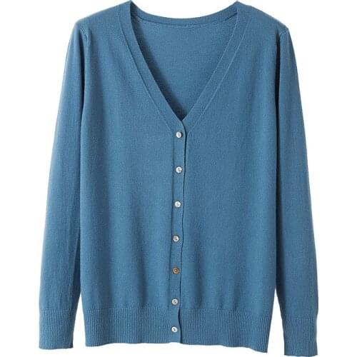 White Thin Knitted Open Stitch Womens Coat 2021 V-Neck Women Sweaters Spring Autumn Solid Loose Long Sleeve Sueters De Mujer