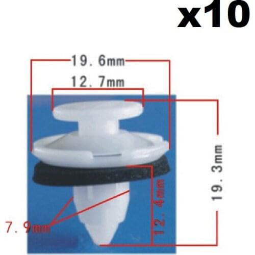 10x For Honda Nylon Retainer Clip