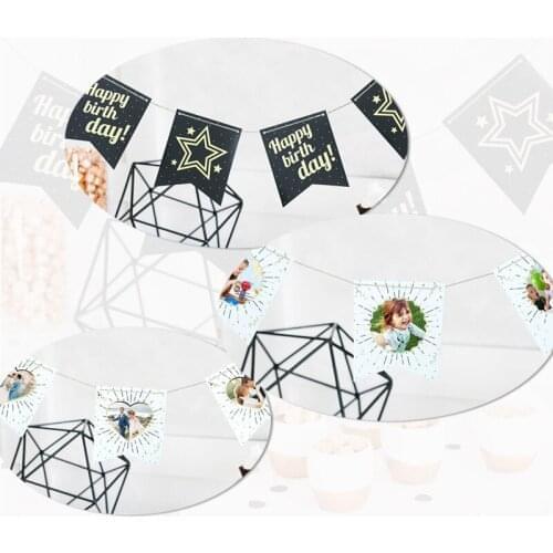 12 flags Gold Foil Paper Burting Heart DIY Wedding Birthday Valentines Day Party Banner Party Decoration Event Suppliers