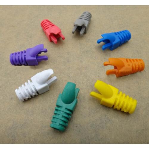 20pcs Adapter Cap for 0.6mm Ethernet Network Cable Connector Plugs RJ45 Cat5 Cover Cap Socket Boots Cap Head