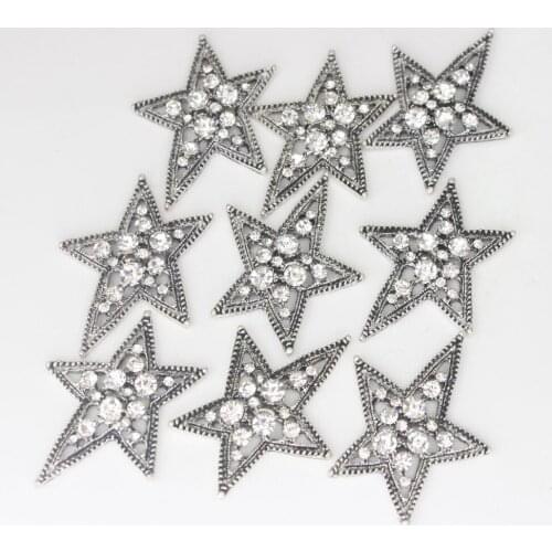 2018 Top Fashion Time-limited Washable Rhinestones Plating Customized Silver Plated Rhinestone Diy Christmas Decoration Button