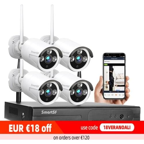 8CH 1080P Wireless NVR CCTV System Indoor Outdoor Bullet IP Camera Waterproof Security Video Surveillance Kit Night Vision