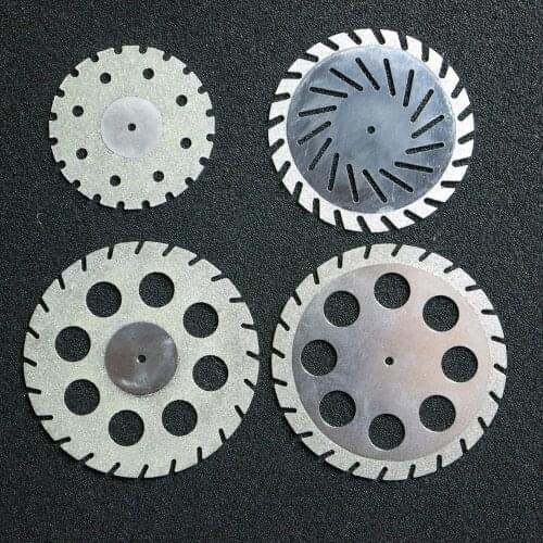 Dental Lab diamond Double sided cutting disc for Cutting Plaster Disc Wheel Dental Lab Tool 40-45mm*0.30mm with mandrels