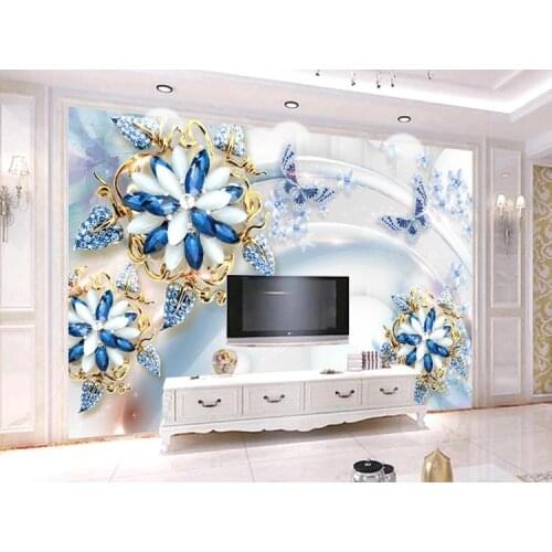 Noble and gorgeous European flowers 3D Luxury Wallpaper Photo Murals Living Room TV Sofa Hotel Background Wall Paper Home Decor