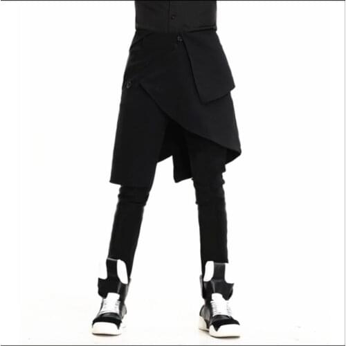 Men Culottes Harem Pants Personality Loose Trousers Summer Skinny Hairstylist Nightclub Clothing Hot 2020 New