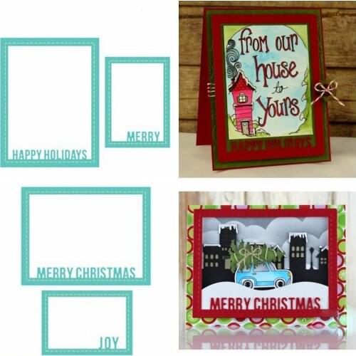 Letters Happy Holiday Merry Christmas Metal Cutting Dies Stencil For DIY Scrapbooking Decorative Emboss Craft Die Cutting