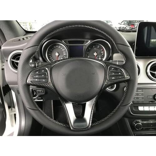 For Mercedes-Benz A B C E GLA GLC CLA GLE GLS class steering wheel decorative frame strip interior modification