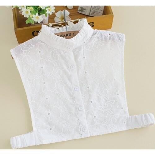 Elegant Women Shirt Stand Fake Collar Adult Flase Collars Sweater Female Hollow Half Shirt Detachable Collar Decor Nep Kraagie