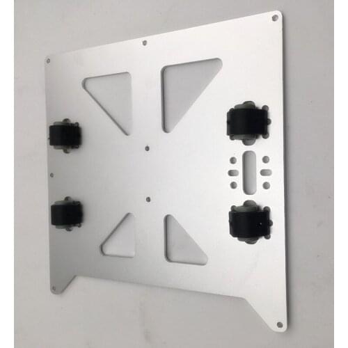 Funssor 1pcs silver Anodized Aluminum i3 upgrade Y carriage plate with drylin RJ4JP-01-08 bearing holder for Prusa i3 3D printer