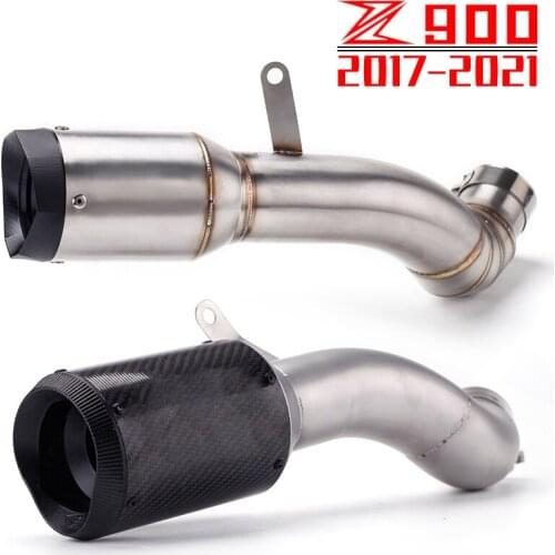 Slip on For Kawasaki Z900 2017-2021 Years Motorcycle Exhaust Muffler Pipe Modified With Middle Connection Link Pipe Z900 e