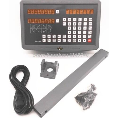 Hot price 2 Axis digital readout Milling Lathe Machine DRO Kit and 2pcs 5um 0-1000mm Linear Scale Precision Linear Encoder Line