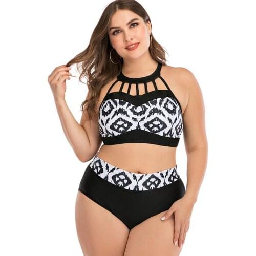 Womens Padded Push Up Bikini Set Plus Size Two Pieces Swimwear Female Swimming Bathing Suit Beachwear L XL XXL 3XL 4XL