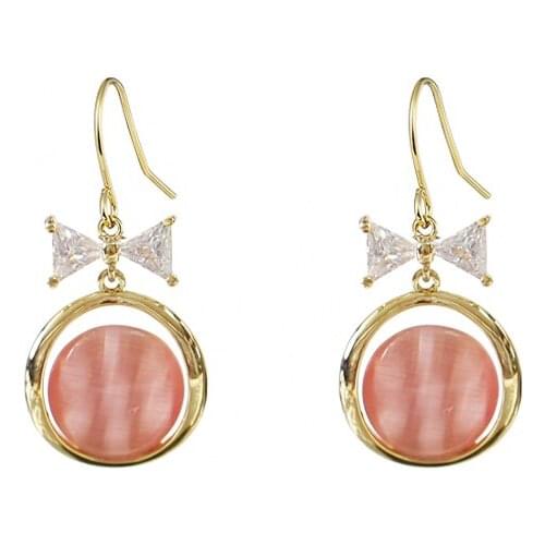 LANFLORA New Trendy Flowers Zircon Women Earrings For Birthday Gift Copper Alloy Cheap Factory Shop Earrings Wholesale Price