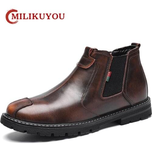 Мужские ботинки челси Milikuyou China At AliExpress