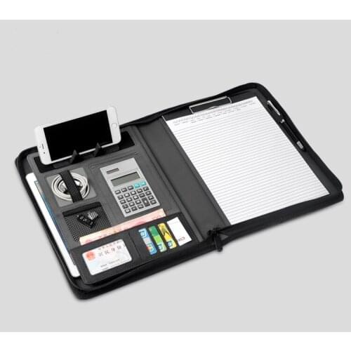Multifuctional A4 manager document bag bags folder for documents with zipper foldable stand rack for ipad/cellphone/tablet 1267B