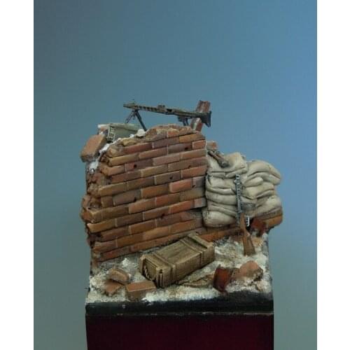 New Unassembled 1/35 ancient Scene base 50MM*50MM (HAVE parts ) Resin Kit DIY Toys Unpainted resin model