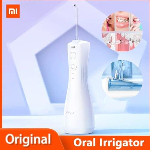 2021 New Xiaomi ENPULY Mini Portable Oral Irrigator ML8 250mL Water Tank 6 Mode IPX7 Waterproof Bucal Tooth Cleaner
