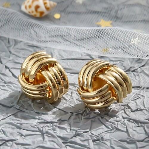 2021 New Womens Earrings Simple Irregular Ear clip Trendy Geometric Statement Earrings For Women Fashion Party Jewelry Gift
