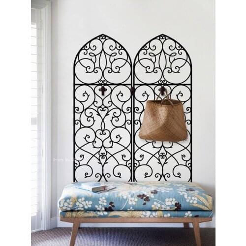 Single Bedside Sofa Background Decorative Panel Wall Decals Elegant Style Living Room Decor Removable Sticker YT6296