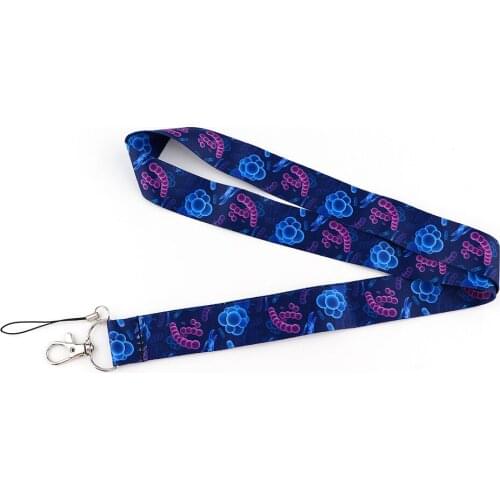 PC3223 Biological Cell Bacteria Medical Keychain Tag Strap Neck Lanyard For Key ID Card Pass Gym Phone USB Badge Holder