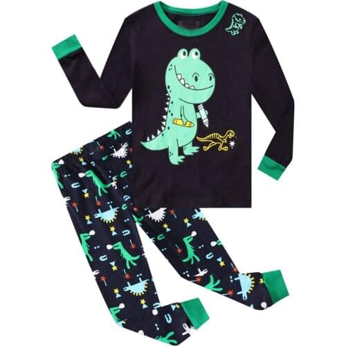 TUONXYE Boys Girls Pajamas Set Children Dinosaurs Cotton Kids Long Sleeves Pijama Baby Sleepwear Clothing Nightwear