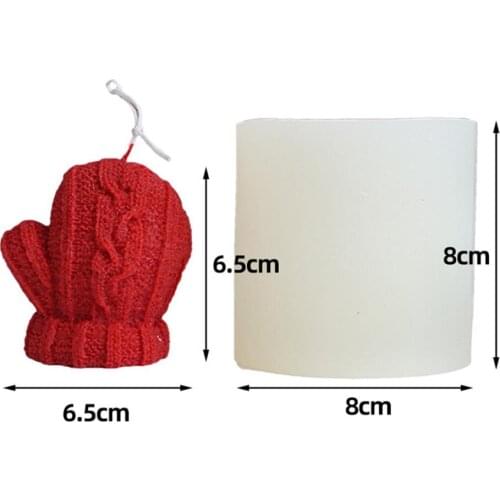 Christmas Red Sweater Wool Gloves Candle Mould Marking Silicone Mold DIY Bride Wax Model Resin Epoxy Molds Handmade Aromatherapy