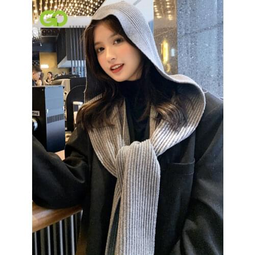 GOPLUS Scarf Women Scarves Knitted Wraps with Hat Winter Outdoor Warm Wrap Cachecol Feminino Inverno Sjaals Voor Dames C11248