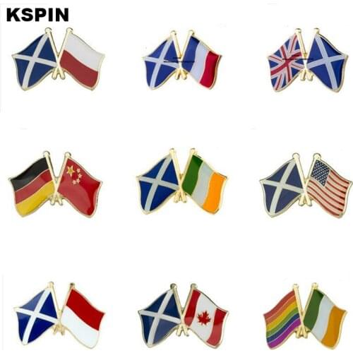 Scotland Friendship Banner Badges Metal Pin for Clothes Rozet Makara Replica Coins