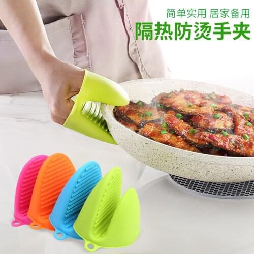 Silicone Anti-scalding Oven Gloves Mitts Potholder Kitchen BBQ Gloves Tray Pot Dish Bowl Holder Oven Handschoen Hand Clip