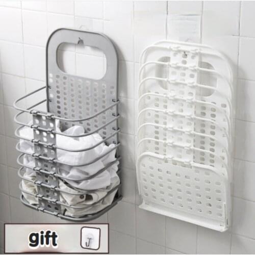 Foldable Clothes Hamper Large Wall-mounted Folding Dirty Laundry Baskets for Organizing Toys Hamper Laundry Room Organizer