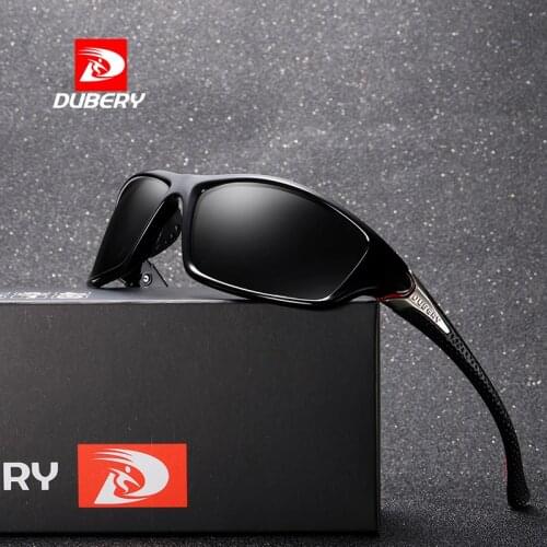 DUBERY Sunglasses 2019 Polarized Men Retro Male Sun Glasses For Men Mirror Night Vision Goggles Sunglasses Designer Oculos