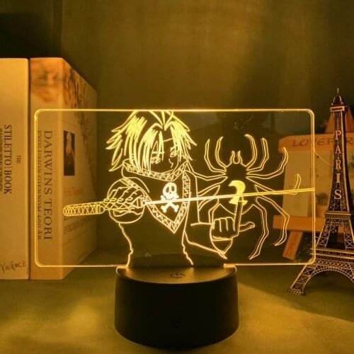 ILight Gift Store Led Night Light Hunter X Hunter Feitan Lamp for Kids Bedroom Decor Nightlight HXH Gift Acrylic 3d Light Feitan