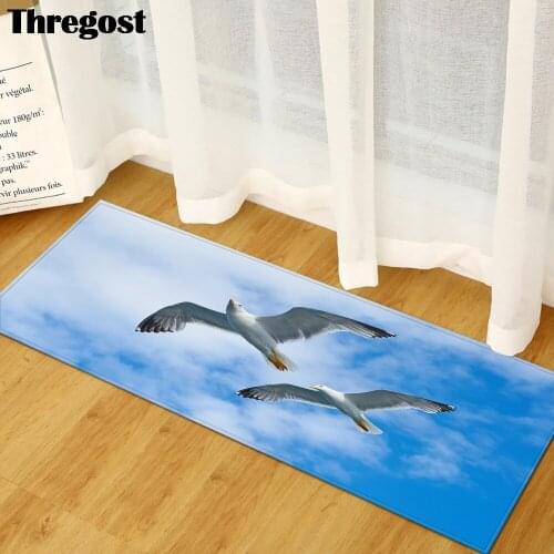 Thregost Animal Printed Doormat Long Kitchen Anti-Slip Carpet Area Rugs Living Room Bathroom Carpet Entrance Bath Mats