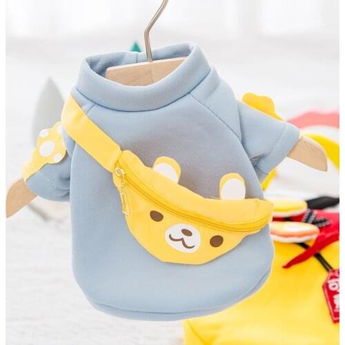 Satchel Bear Hoodie Pet Dog Clothes Cartoon Clothing Dogs Super Small Costume Soft Cute Warm Chihuahua Print Autumn Boy Mascotas