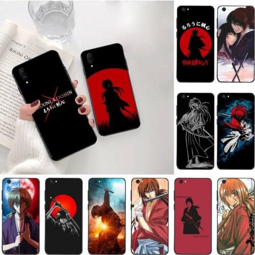 USAKPGRT Anime Rurouni Kenshin Black Cell Phone Case For Vivo Y91c Y17 Y51 Y67 Y55 Y7s Y81S Y19 V17 vivos5