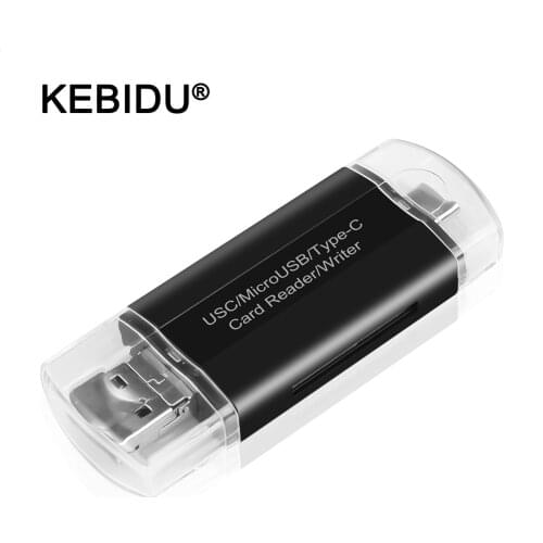 KEBIDU Mult-function Type C OTG Card Reader With USB Female Interface For PC USB 3.0 Read TF Memory Card Reader Adapter Computer