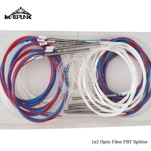 High Quality 100pcs Optic Fiber FBT Splitter Without Connector 1x2 fiber Coupler 95/5 90/10 85/15 80/20 75/25 70/30 50/50 0.9mm