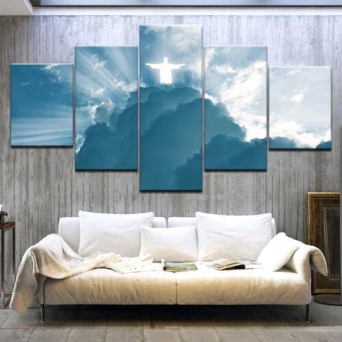 5 Panel/pieces HD Print The second coming Jesus Christ wall posters Print On Canvas Art Painting For home living room decoration