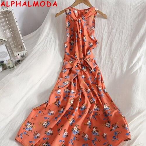 ALPHALMODA Fashion A-Line Dresses