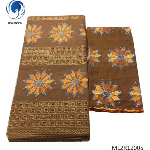 BEAUTIFICAL 2019 latest brown swiss voile lace Hollow african voile lace purple swiss voile lace fabric women clothing ML2R120