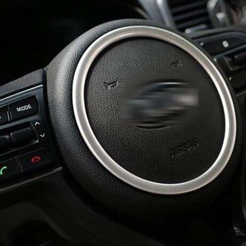 For Kia Sportage 2017 2018 Stainless Steel Car Steering Wheel Trim Cover Sticker Interior Accessories Sticker Car Styling