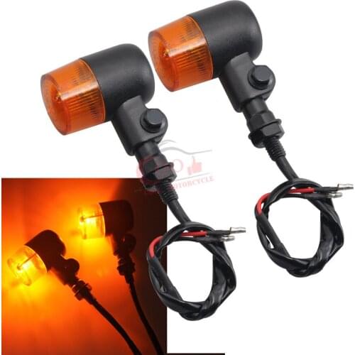 Motorcycle Amber Pair Turn Signals Lights Running Lights Fit For Harley Yamaha Triumph Cruiser Cafe Racer