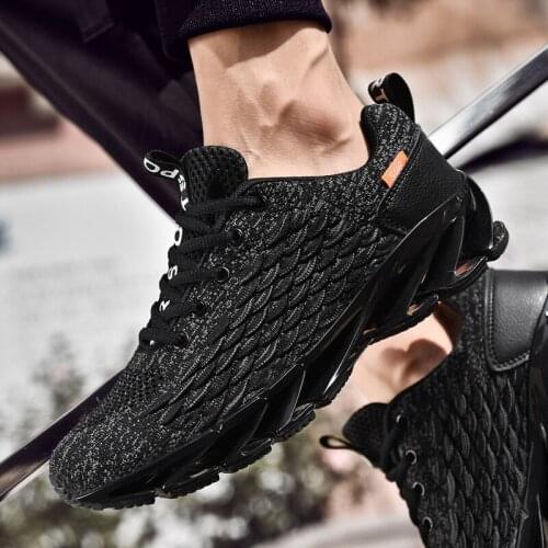 Real photos :Blade Shoes Breathable Sneaker Running Shoes 46 Large Size Comfortable Sports Mens Shoes Jogging Casual Shoes