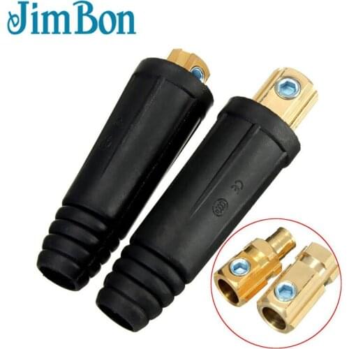 JimBon 2pcs 10-25mm Welding cable Quick Connector Quick Cable Connector Connector-Plug 200Amp DKJ10-25