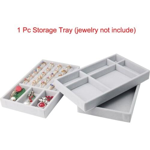 1Pc New Drawer DIY Jewelry Storage Tray Ring Bracelet Gift Box Jewelry Organizer Earring Holder Small Size Fit Most Room Space