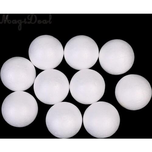 MagiDeal 10pcs Modelling Craft Polystyrene Foam Balls Christmas Decoration Hanging Pendant DIY Home Party Holiday 5cm White