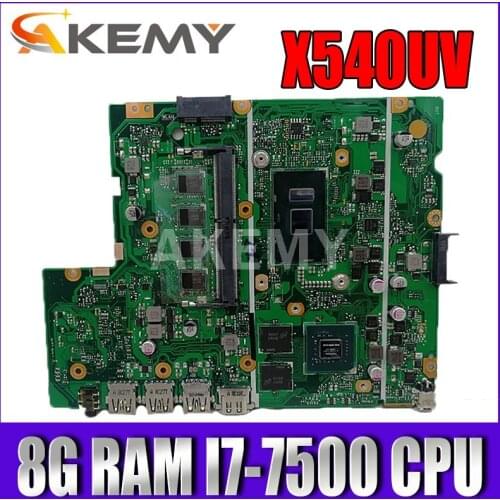 X540UB Laptop motherboard for ASUS X540UB X540UV X540UBR original mainboard 8GB-RAM I7-7500U (V2G) 90NB0HE0-R00040