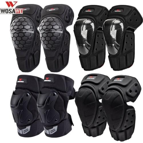 WOSAWE Motorcycle Knee Pads Knee Guard Adjustable Protector Off-road Racing Cycling Knee Outdoor Sport Protective Gear