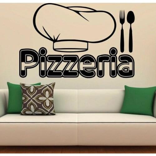 Pizzeria Wall Decal Vinyl Stickers Pizza Restaurant Wall Sticker Pizzeria Interior Window Decor Murals Removable Poster B461
